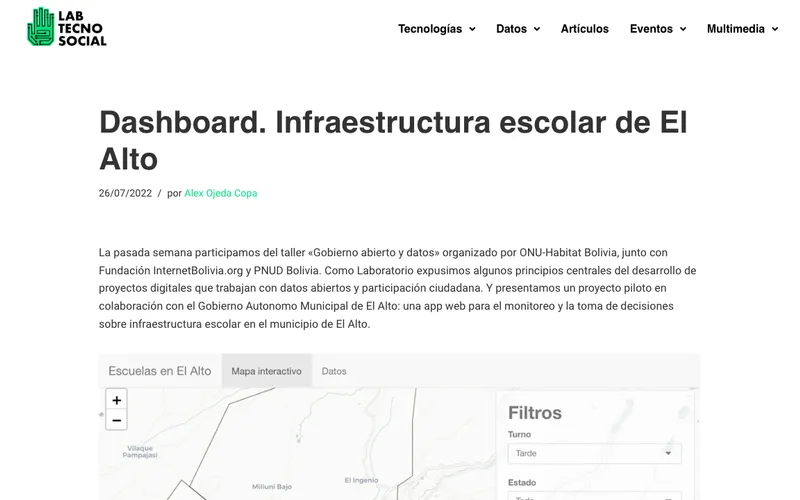School infrastructure of El Alto