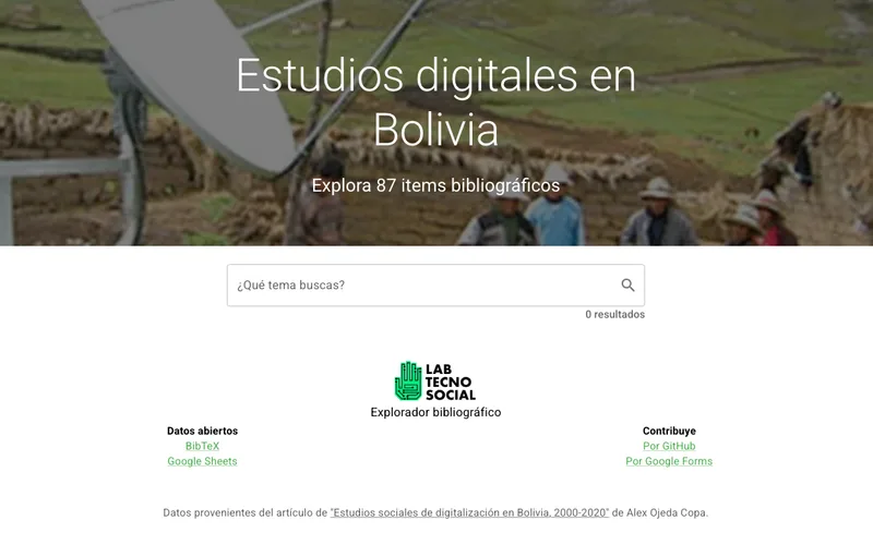 Digital Studies in Bolivia