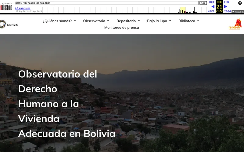 Observatory of the Human Right to Adequate Housing in Bolivia