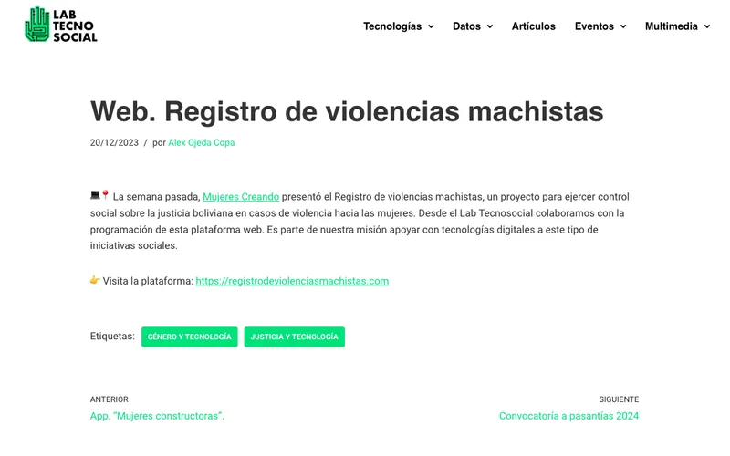 Registry of Gender-Based Violence