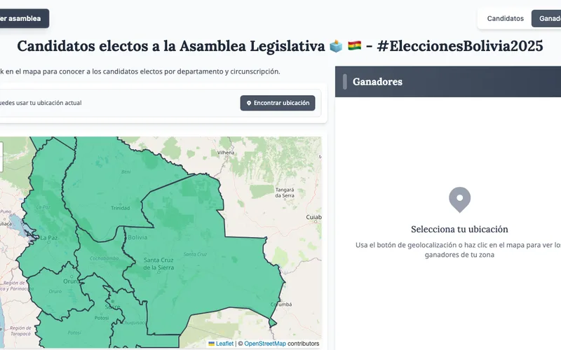 Candidates Visualizer for the Plurinational Legislative Assembly, 2025